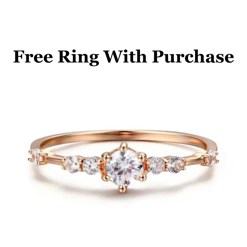 Diamond Open Heart 10k Rose Gold Ring