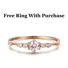 Load image into Gallery viewer, Diamond Open Heart 10k Rose Gold Ring