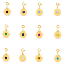 Load image into Gallery viewer, Birthstone Charm Circle Pendant