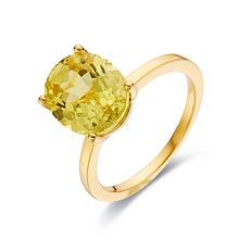 Load image into Gallery viewer, Brilliance Canary Solitaire Ring Canary Yellow Sapphire Ring- FineColorJewels