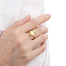 Load image into Gallery viewer, model hand showcasing Brilliance Canary Solitaire Ring - FineColorJewels