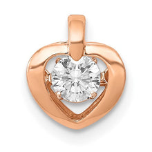 Load image into Gallery viewer, 14K Rose Gold Lab Diamond Heart Pendant Fine Color Jewels 14k Rose Gold, aesthetic pendant, best gift for girls, best gift for women, Christmas gift, diamond charm, diamond stud pendant, gift for her, gift for lovers, Gift for Mom, gift for women, gift from daughter, gift ideas for her, gifts for her, gold and diamond, gold pendant, heart chrams, heart motif, heart pendant, heart shape pendant, heart shaped pendant, lovers gift, Mother&#39;s Day Gift, New Year gift, two tone pendant, Valentine&#39;s Day gift