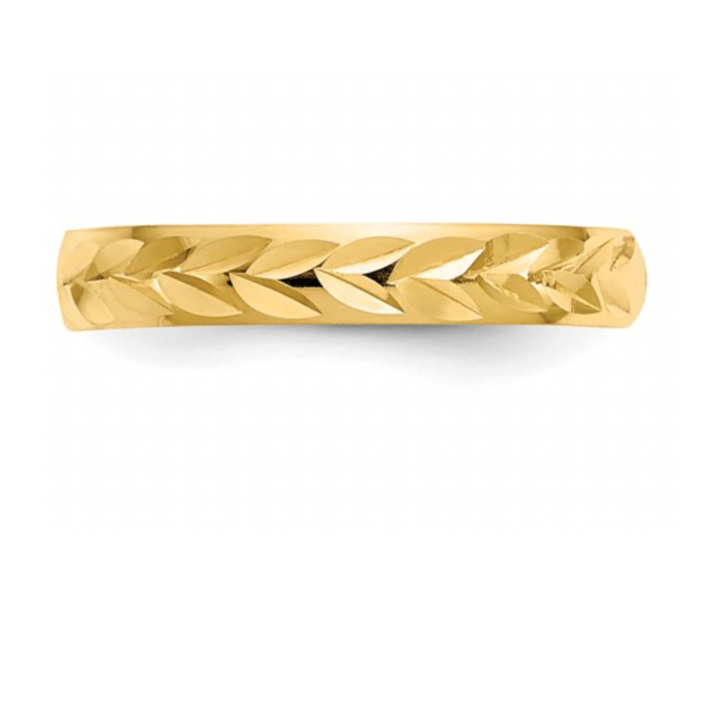 10K Gold Textured Adjustable Toe Ring