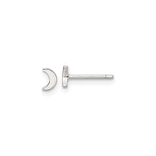 Load image into Gallery viewer, Half Moon Stud Earrings Silver