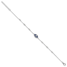 Load image into Gallery viewer, Cubic Zirconia Enamel Evil Eye Bracelet