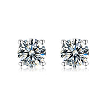 Load image into Gallery viewer, Solitaire Studs Daily Wear Earrings Valentine Day Gift,White Moissanite Stud Earrings - FineColorJewels