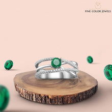 Load image into Gallery viewer, emerald ring online, gift for mom, gift for her, anniversary gift ideas, birthday gift ideas