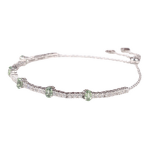 Load image into Gallery viewer, Green Sapphire Adjustable Bracelet