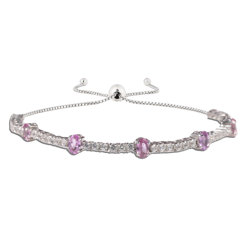 Pink Sapphire Adjustable Bracelet