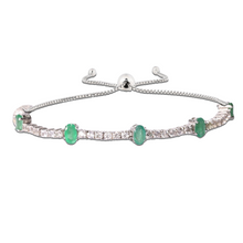 Load image into Gallery viewer, Emerald Adjustable Bracelet