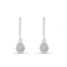 Load image into Gallery viewer, Lab Diamond TearDrop Hoop Earrings