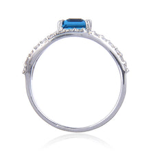 Load image into Gallery viewer, Royal blue gemstone ring, stunning topaz ring, gift for her