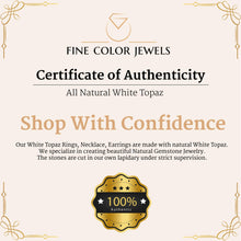 Load image into Gallery viewer, Quality certificate of White Topaz Silver Halo Necklace - FineColorJewels