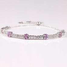 Load image into Gallery viewer, Pink Sapphire Adjustable Bracelet - FineColorJewels