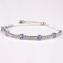 Load image into Gallery viewer, Tanzanite Adjustable Bracelet - FineColorJewels