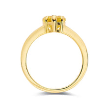 Load image into Gallery viewer, Yellow Diamond Heart Ring  18K Yellow Gold Plated Ring   - FineColorJewels