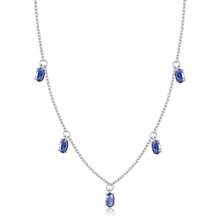 Load image into Gallery viewer, Blue Sapphire Layering Necklace - FineColorJewels