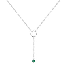 Load image into Gallery viewer, Genuine Emerald Dainty Round Pendant Necklace