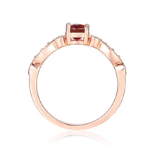 Load image into Gallery viewer, Rose Gold Plated Spessartite Garnet Round cut Ring