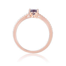 Load image into Gallery viewer, Sterling Silver Oval Shaped Created Alexandrite Solitaire Ring