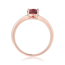 Load image into Gallery viewer, Sterling Silver Ocatogon Cut Garnet Solitaire Ring