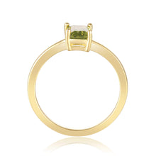 Load image into Gallery viewer, Peridot Solitaire Ring - FineColorJewels