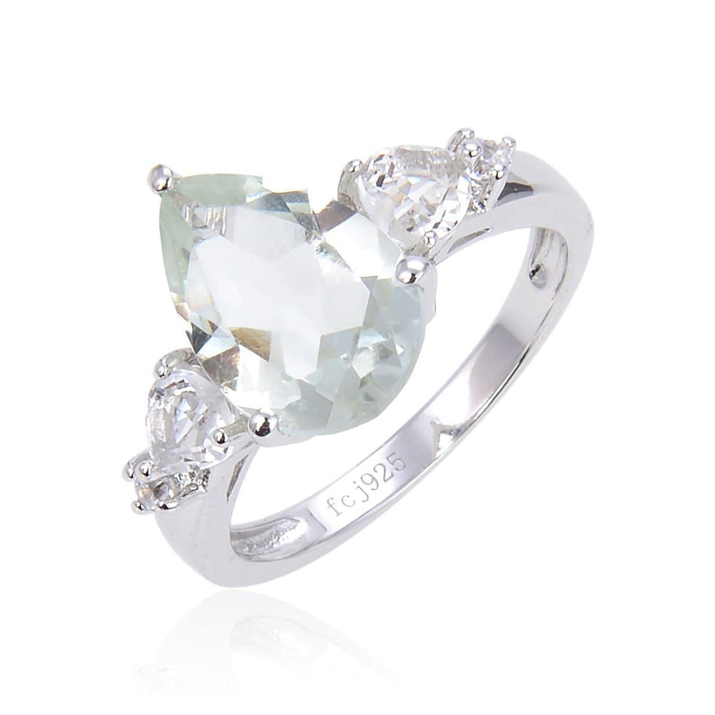 Green Amethyst Teardrop Ring FineColorJewels best gift for girls, best gift for women, Christmas gift, chunky ring gift, cocktail ring, dla-dm-discount-all-154898, engagement ring, gemstone ring, genuine amethyst, gift for her, Gift for Mom, gift for women, green amethyst ring, Mother's Day gift., pear drop ring, ring for women, Valentine's Day gift