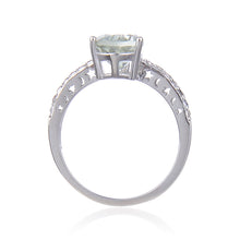 Load image into Gallery viewer, Green Amethyst Pear Ring