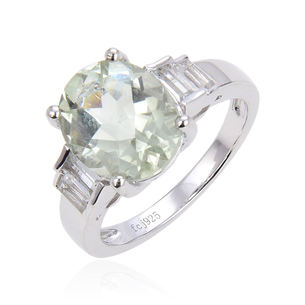 Green Amethyst Ring Cocktail Ring