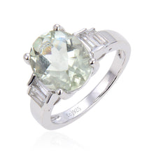 Load image into Gallery viewer, Green Amethyst Ring Cocktail Ring Fine Color Jewels best gift for girls, best gift for women, Christmas gift, dla-dm-discount-all-154898, engagement ring, gemstone ring, genuine amethyst, gift for her, Gift for Mom, gift for women, gift from daughter, green chunky ring, green cocktail ring, green statement ring, Jewelry Gifts for Her, light green ring, oval amethyst ring, ring for women, sterling silver, Valentine&#39;s Day gift