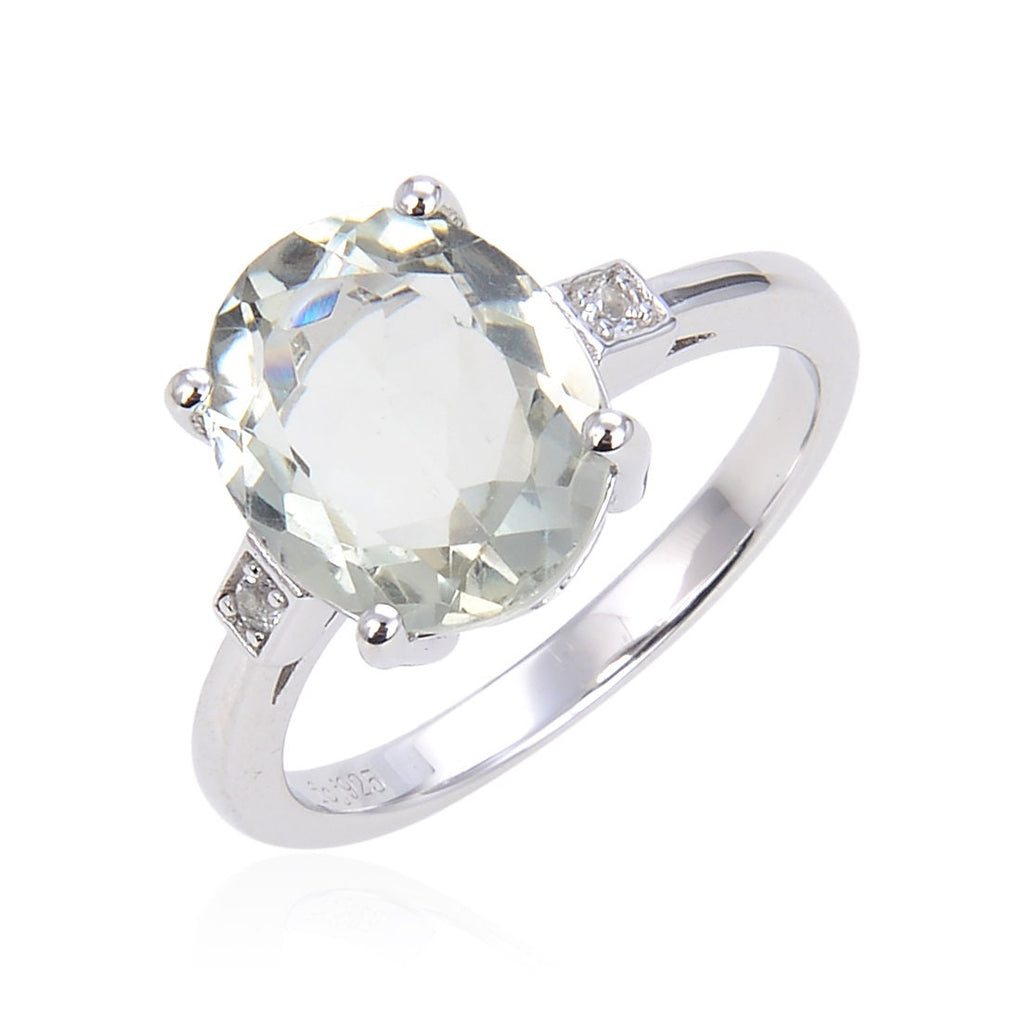 Green Amethyst Chunky Ring