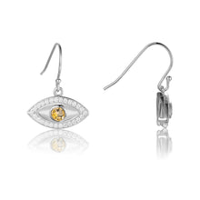 Load image into Gallery viewer, moissanite and citrine earrings, november birthstone gift, gift for mom, affordable gemstone jewelry, affordable jewelry gift, wedding gift for her