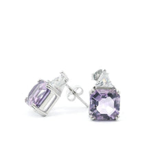 Load image into Gallery viewer, Natural Amethyst Jewelry Set Fine Color Jewels Amethyst Necklace and Earrings Set, Amethyst Octagon Pendant Necklace, Amethyst Solitaire Necklace, Amethyst Stud Earrings, best gift for girls, best gift for women, Christmas gift, dla-dm-discount-all-154898, February Birthstone Jewelry, gift for her, Gift for Mom, gift for women, gift from daughter, Healing Gemstone Pendant, Natural Amethyst Jewelry Set, New Year gift, Purple Gemstone Jewelry, Sterling Silver Amethyst Jewelry, Valentine&#39;s Day gift