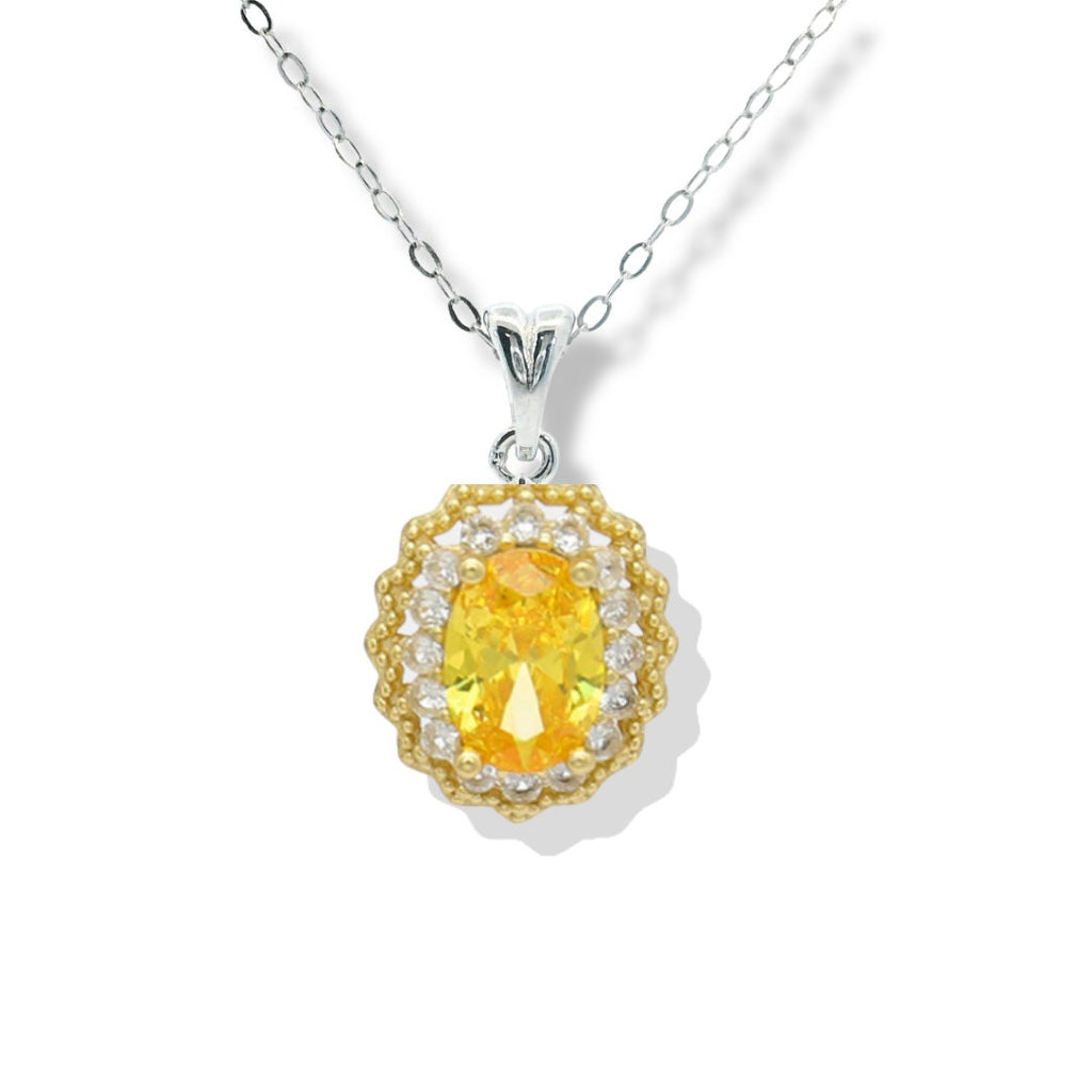 Natural Yellow Citrine Jewelry Set