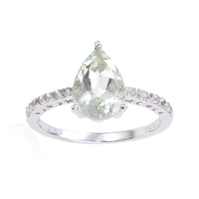 Load image into Gallery viewer, Green Amethyst Pear Ring FineColorJewels best gift for girls, best gift for women, Christmas gift, chunky ring for gift, dla-dm-discount-all-154898, engagement ring, February Birthstone, gemstone ring, gift for her, Gift for Mom, gift for women, gift from daughter, green cocktail ring, green silver rings, green statement ring, Large Amethyst Ring, Mother&#39;s Day Gift, New Year gift, pear drop ring, Valentine&#39;s Day gift