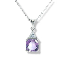 Load image into Gallery viewer, Natural Amethyst Jewelry Set Fine Color Jewels Amethyst Necklace and Earrings Set, Amethyst Octagon Pendant Necklace, Amethyst Solitaire Necklace, Amethyst Stud Earrings, best gift for girls, best gift for women, Christmas gift, dla-dm-discount-all-154898, February Birthstone Jewelry, gift for her, Gift for Mom, gift for women, gift from daughter, Healing Gemstone Pendant, Natural Amethyst Jewelry Set, New Year gift, Purple Gemstone Jewelry, Sterling Silver Amethyst Jewelry, Valentine&#39;s Day gift