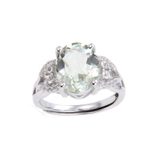 Load image into Gallery viewer, Green Amethyst Oval Statement Ring Fine Color Jewels best gift for girls, best gift for women, bridesmaid ring gift, Christmas gift, dla-dm-discount-all-154898, engagement ring, gemstone ring, gift for her, Gift for Mom, gift for women, gift from daughter, green amethyst ring, green gemstone ring, green statement ring, Mother&#39;s Day Gift, New Year gift, oval amethyst ring, ring for women, sterling silver, unique amethyst ring, Valentine&#39;s Day gift