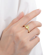 Load image into Gallery viewer, Canary Yellow Sapphire Ring For Women - FineColorJewels