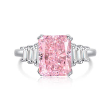 Load image into Gallery viewer, Pink CZ Cushion Fashion Ring - FineColorJewels