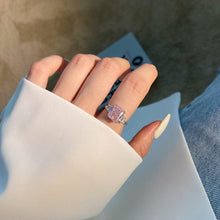 Load image into Gallery viewer,  Pink Cz Ring Zircon Engagement Ring - FineColorJewels