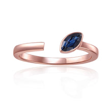 Load image into Gallery viewer, September Birthstone Ring, Sapphire Simple Ring, Solitaire Ring for Women