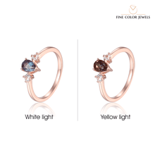 Load image into Gallery viewer, Alexandrite Engagement Ring in Rose Gold